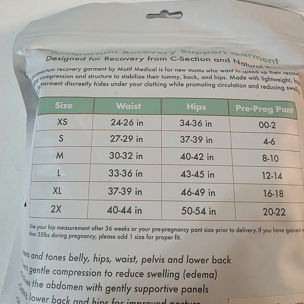 Motif Postpartum Recovery Support Garment NWT - Picture 6 of 11